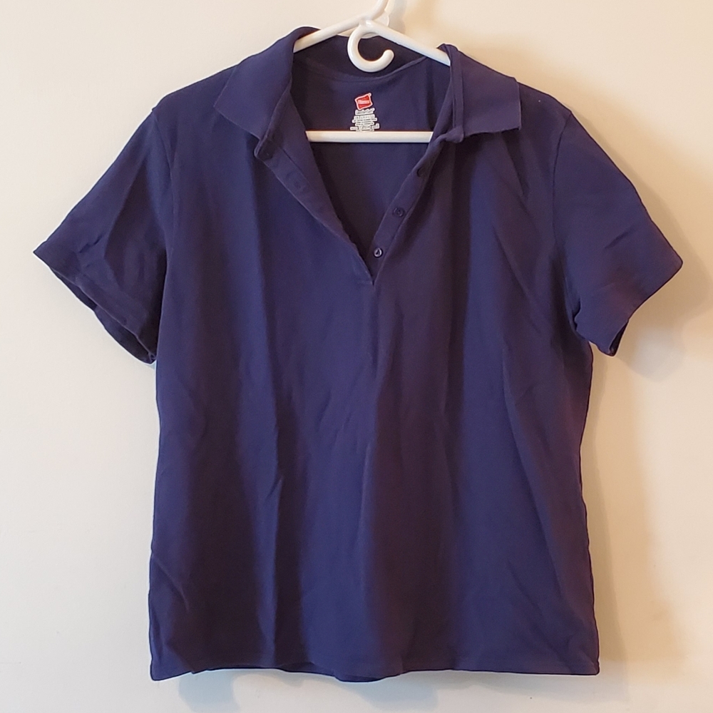 Navy blue polo shirt